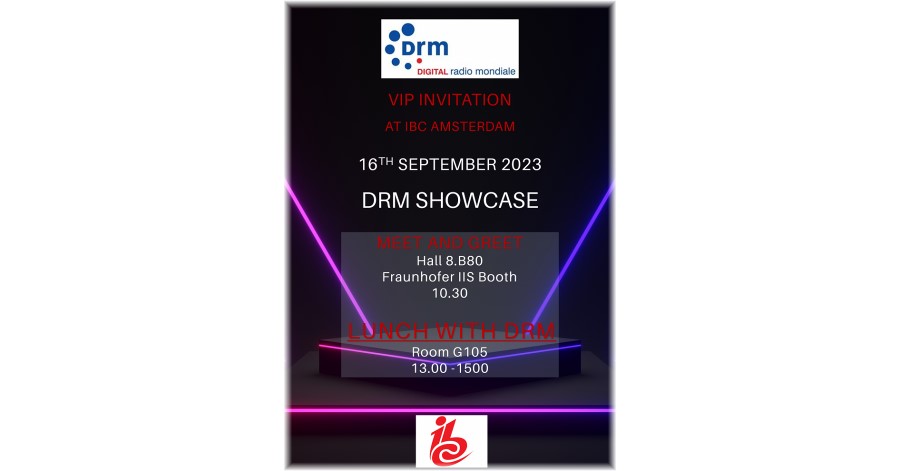 “DRM Showcase” - Two IBC Events on One Day - 16th September.