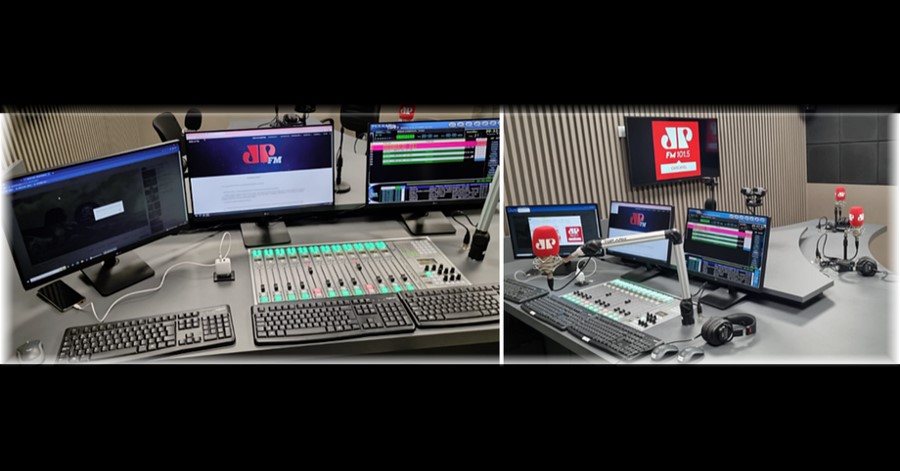 Radio Jovem Pan relies on the AEQ Forum IP mixing console for its local studios in Curitiba, Brazil.