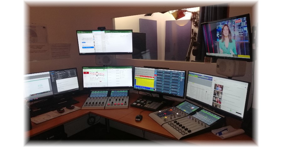 Giornale Radio Selects DHD.audio RX2 and TX2 Audio Mixers for New Production Control Room and Live Transmission Studio.